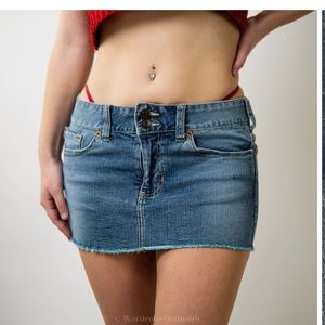 Hollister Blue Denim Mini Skirt